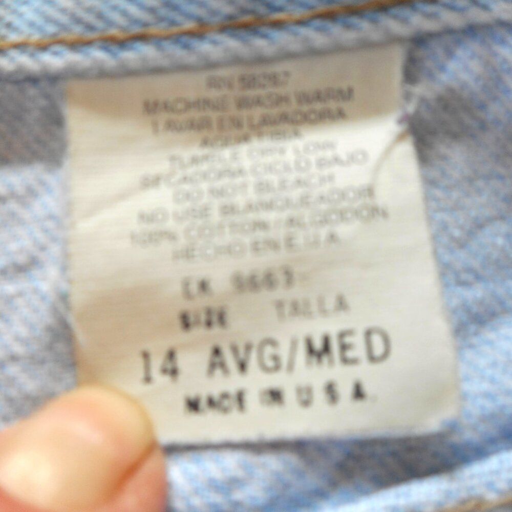 Vintage High Rise Jean Shorts 80s 90s USA made - Picture 3 of 3